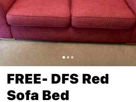 Freecycle DFS sofa/sleeper couch in red/pinkGood condition.