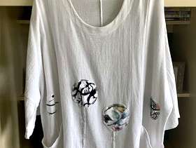Freecycle Size XL (22) loose Italian cotton linen top
