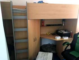 Freecycle Cabin bed with wardrobe and desk