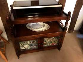 Freecycle Traditional heavy oak trolley