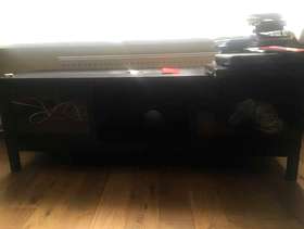 Freecycle Black wood TV unit