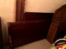 Freecycle Wood California King sleigh bed frame