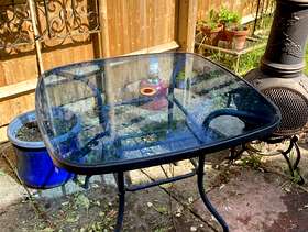 Freecycle Glass garden table