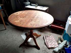 Freecycle Circular pine table