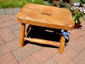 Freecycle Vintage solid wooden stool