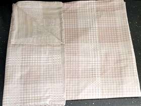 Freecycle Two matching beige check reversible single duvet sets