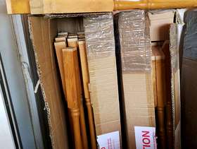Freecycle Stair case spindles