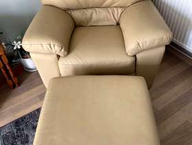 Freecycle DeCora Leather Chair & Footstool