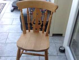 Freecycle Solid Pine Chairs x 4