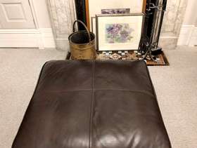Freecycle Duresta leather footstool
