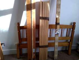 Freecycle Wooden double bed frame sta