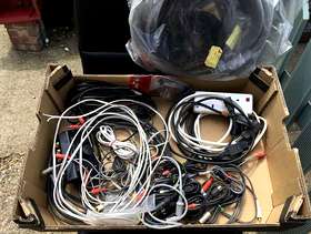 Freecycle Box of assorted DIN, phono and IEC male leads
