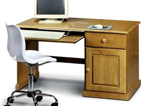 Freecycle IKEA pine desk with drawer and cupboard