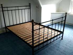 Freecycle Black Iron Bed Frame (Double)