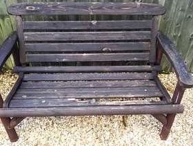 Freecycle Wooden garden bench, 2 seater