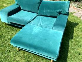 Freecycle Velvet L Shaped Sofa