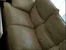 Freecycle Leather 3 seater sofa and large chair