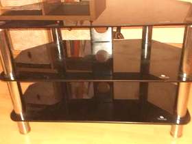 Freecycle Black glass TV stand perfect condition