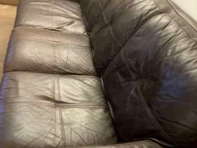 Freecycle 3 seater leather sofa