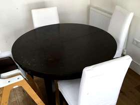 Freecycle 3 elegant good quality contemporary dark wood chairs