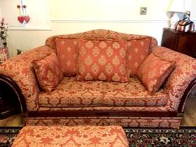 Freecycle QUICK SALE. A lovely Red and Cream Paisley Sofa and ...