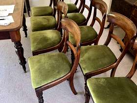Freecycle Mahogany Dinning room chairs - nine