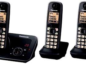 Freecycle Panasonic KX-TG6623EB Triple Digital Cordless Phone Set with Answer Machine ...