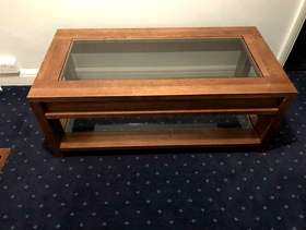 Freecycle Glass top coffee