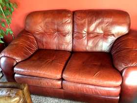Freecycle Leather 3 piece suite