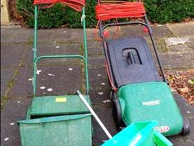 Freecycle 2 Electric Lawn Mowers and Grass Seeder