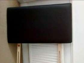 Freecycle Pair single bed headboards - brown padded leatherette