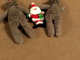 Freecycle Festive Reindeer & Santa soft toys