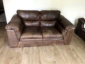 Freecycle Brown leather sofa