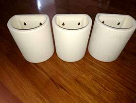 Freecycle 3x Paintable wall light fittings