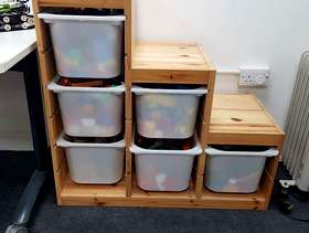 Freecycle Ikea Pine finish Trofast storage