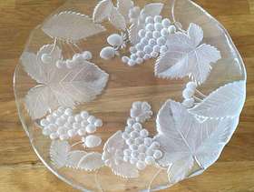 Freecycle Cut glass fruit bowl