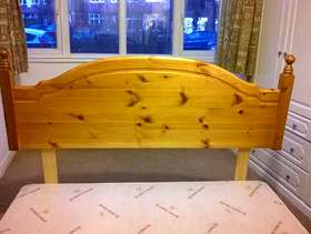 Freecycle Pine headboard for double or queen bed