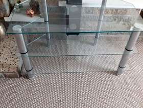 Freecycle Glass tv stand