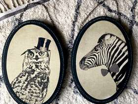 Freecycle Pair of quirky Graham & Brown animal prints