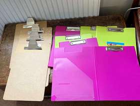 Freecycle 10 assorted clip boards