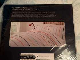 Freecycle Textured Stripe Double Duvet Set