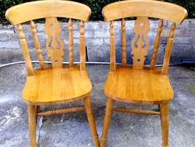Freecycle 2 solid wood dining chairs - Possible Upcycling project
