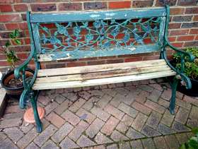 Freecycle Wood and metal bench