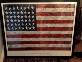 Freecycle Jasper Johns “Flag” art print. Large. Framed