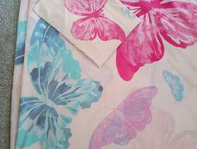 Freecycle Girls double duvet set with with sungle pillow case Butterfly ...