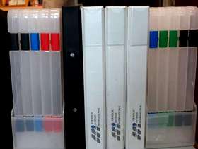 Freecycle A collection of ring binders and file boxes