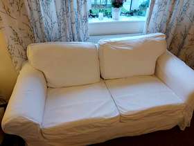 Freecycle Two seater IKEA sofa with white washable covers