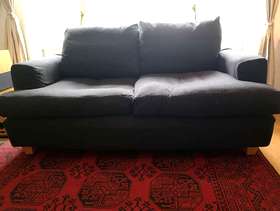 Freecycle Sofa Workshop Man Ray Three Seater Sofa Graphite Wool and ...