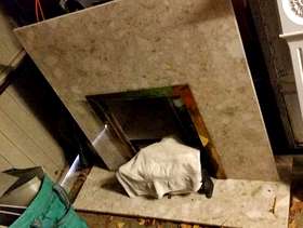 Freecycle Mable backing/hearth for fireplace