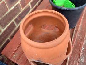 Freecycle Strawberry Pot.